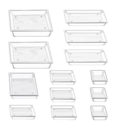 Paquete C / 13 Piezas De Organizadores Nextep NE-623 Para Cajón / Con 5 Tamaños Diferentes / Transparente PET