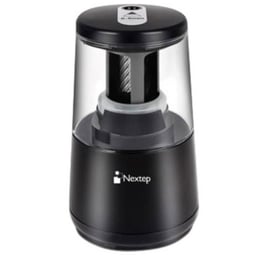 Sacapuntas Eléctrico Nextep NE-181E Para Lápices Con Diámetro De 6-8mm / Portátil / Negro
