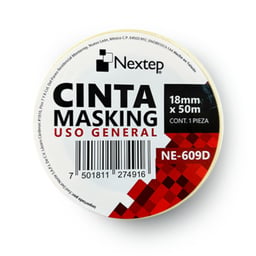 Cinta Masking Nextep NE-609D De 18MM X 50MTS / Uso General