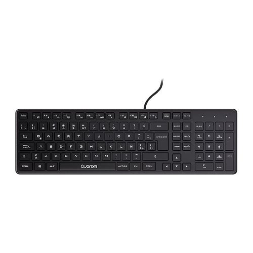 Teclado Quaroni TAQ01 Alambrico/ USB/ 104 Teclas/ Color Negro