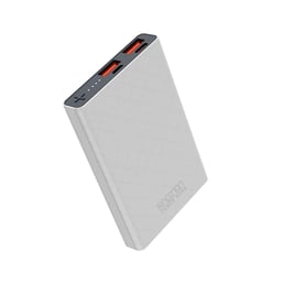 Power Bank Necnon NPW-05TC/5000MAH/Doble Puerto USB 2.1A y Tipo C de Entrada y Salida/1 a 2 Cargas/Indicador LED/Blanco