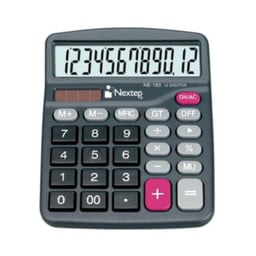 Calculadora Nextep NE-183 de 12 Dígitos/Semi Escritorio/Solar/Batería