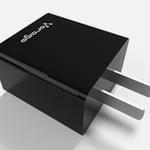 Cargador de pared con 2 puertos USB negro VORAGO AU-106-V2-BK