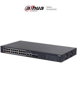 Switch Dahua DH-CS4226-24ET-240 de 24 Puertos/Administrable/Gigabit Ethernet 10/100/1000/8.8GBIT/S/Negro