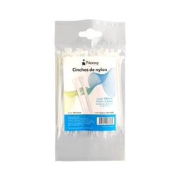 100 Piezas Cinchos de Nylon 10CMX2.5MM Nextep NE-638B, Blanco