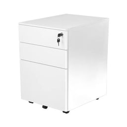 Cajonera Metálica Nextep NE-644TB con 3 Cajones/de Pedestal/Ensamblado/Con Cerradura/Blanco