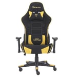 Silla Gamer Ocelot Gaming OST-WILD YELLOW Base Hidraulica/ Descansa Brazos Ajustables/ Inclinacion de Hasta 155°/ Hasta 150KG/ Tela/ Color Amarillo y Negro