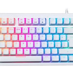 Teclado Mecanico Gamer VSG Quasar Outemu Azul VG-K387-WHT-BLU Alambrico/ TKL/ RGB/ Español/ USB/ Blanco
