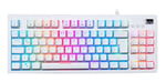 Teclado Mecanico Gamer VSG Quasar Outemu Azul VG-K387-WHT-BLU Alambrico/ TKL/ RGB/ Español/ USB/ Blanco