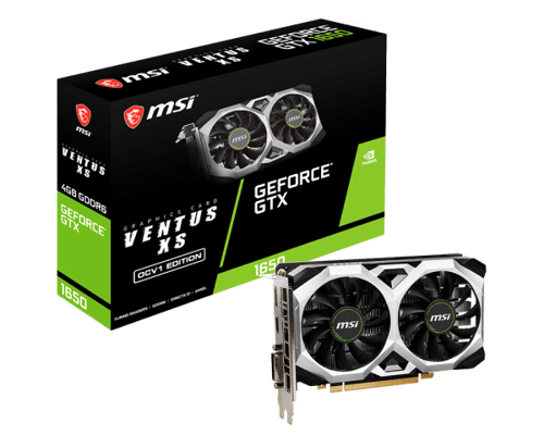 Tarjeta de Video MSI Nvidia Geforce GTX 1650 D6 Ventus XS OCV1 / 4GB/ GDDR6/ 128BIT/ 1620MHZ/ HDMI/ PCI Express X16 3.0