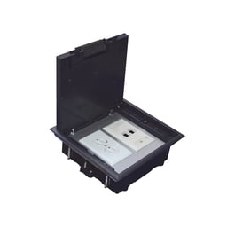 Caja de Piso Para Dos Modulos Universales THORSMAN 11000-33401/Para Alimentacion Electrica/Redes de Datos/No Incluye Faceplates