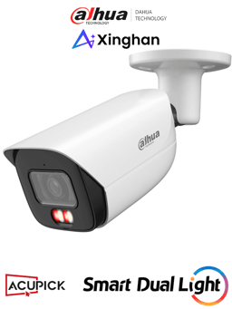 Camara IP Bullet Dahua DH-IPC-HFW3849E-AS-IL/8MPX/Lente 2.8MM/107° de Apertura/H.265+/Microfono Integrado/1 E&S de Alarma y Audio/SMD 4.0/WDR Real/Quick Pick AI SSA/POE/IP67
