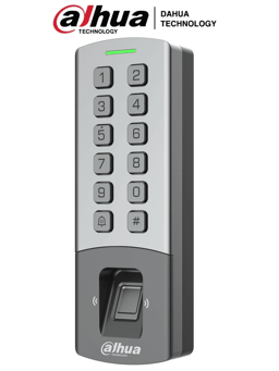 Control de Acceso Biométrico Antivandálico para Exterior Dahua DHI-ASI1212M-DW Wi-Fi / 10,000 Usuarios / 3,000 Huellas / Tarjetas ID / IP65 e IK08