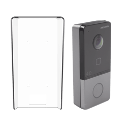 Kit Videoportero IP + Carcasa Protectora Hikvision DS-KV6113-PE1(C)/K/2MPX/POE Estandar/IP65/Apertura Desde HIK-CONNECT/Soporta 1 Departamento/Hasta 6 Monitores/Soporta Tarjetas Mifare/1 Salida Relay