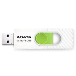 Memoria USB 512GB Adata AUV320-512G-RWHGN USB3.2 Retractil Color Blanco/Verde