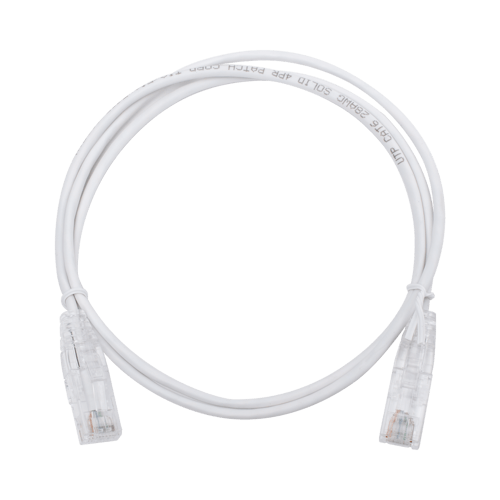 Cable de Parcheo Slim UTP CAT6 Linkedpro LP-UT6-100-WH28, 1 Metro, Blanco, Diametro Reducido (28 AWG)