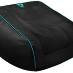 Sillon Puff Gamer Aerocool Thunder X3 DB5 Negro/Cyan, Hasta 100KG, SIN RELLENO, 4713105969740