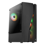 Gabinete Aerocool WAVE G-V1, Media Torre, Sin Fuente, ATX, Color Negro, 4711099470334