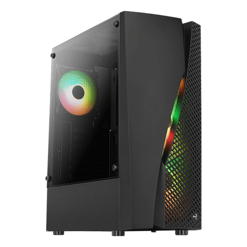 Gabinete Aerocool WAVE G-V1, Media Torre, Sin Fuente, ATX, Color Negro, 4711099470334