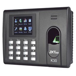 Checador de Huella y Tarjetas para Tiempo y Asistencia con Batería de Respaldo ZKTECO K-30 / Reportes directo a Excel por USB (Función SSR) / Salida de relevador para cerradura