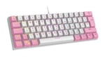 Teclado Mecanico TKL Ocelot Gaming Creators White Pearl 60-OC Blanco, Rosa/ Alambrico/ RGB/ Switch Azul