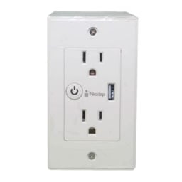 Contacto de Pared Duplex WIFI Nextep Smart NE-264D + Puerto USB, Color Blanco