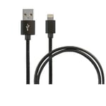 Cable USB Lightning Gigatech CLU2-N de 1M, Alta Velocidad, Color Negro