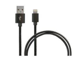 Cable USB Lightning Gigatech CLU2-N de 1M, Alta Velocidad, Color Negro