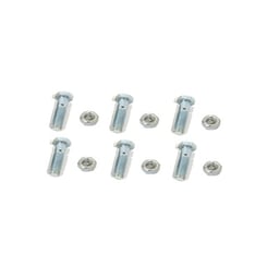 Paquete de 6 tornillos con tuercas acero inoxidable 1/4 X 1 1/4"