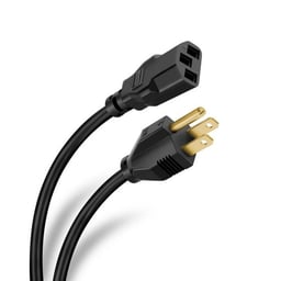 Cable de Alimentacion Interlock Steren 3X18E-1.8, 1.8 MTS, Acoplador C13 Macho - Acoplador C13 Hembra, Color Negro