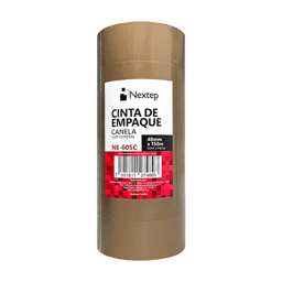 Paquete con 6 Piezas de Cintas Canela para Empaque Nextep NE-605C de 48 mm x 150 m/Uso General