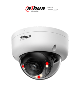 Camara Mini Domo IP Dahua DH-IPC-HDBW1239E1-A-IL/2MPX/2.8MM/Iluminador Dual/104 Grados de Apertura/Microfono Incorporado/Deteccion de Movimiento/IP67/POE/DHT0040170