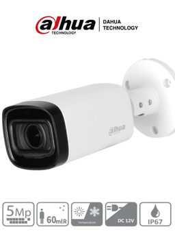Camara Bullet Dahua DH-HAC-HFW1500RN-Z-IRE6-2712-S2 5MPX/Lente Motorizado 2.7-12MM/IR 60M/IP67