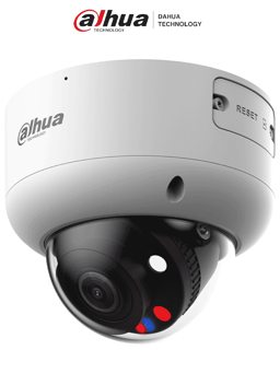 Camara Mini Domo IP Dahua DH-IPC-HDBW3849R1-ZAS-PV-S5/8MPX/2.7-13.5MM/40M Con IR/Audio Bidireccional/Iluminadores Duales/Disuacion Activa/Acupick/IP66/Antivandalica