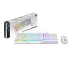 Kit Teclado y Mouse MSI Vigor GK30 Combo White US Blanco, RGB, Ingles