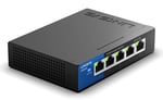 Switch Linksys Gigabit LGS105-VT 5 Puertos 10/100/1000 MBPS/No Administrable
