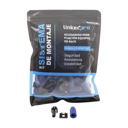 Kit De 50 Piezas De Accesprios Para Montaje Linkedpro By Epcom LPRKMT001 Para Equipos En Rack / No Mas Tuercas Enjauladas / Hasta 50KG