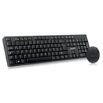 Kit Teclado y Mouse Inalambrico Ghia GT5000 Color Negro