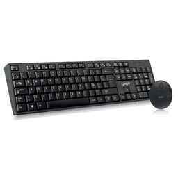 Kit Teclado y Mouse Inalambrico Ghia GT5000 Color Negro
