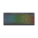Teclado Alambrico Gamer Acteck Ac-936743 Aurean Pro Ta477g, RGB, USB, Cable de 1.4 m, Color Negro, Español