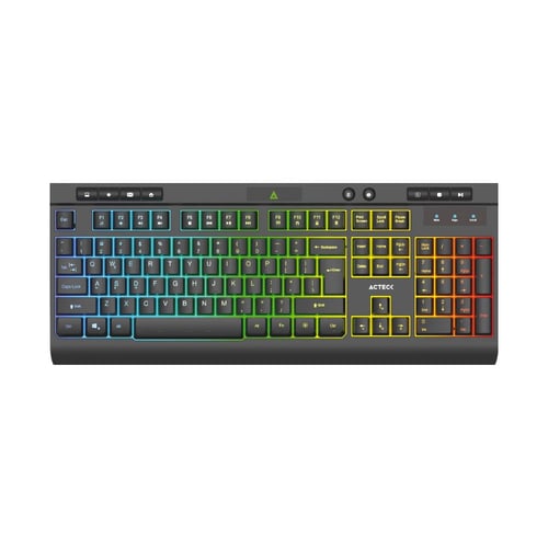 Teclado Alambrico Gamer Acteck Ac-936743 Aurean Pro Ta477g, RGB, USB, Cable de 1.4 m, Color Negro, Español