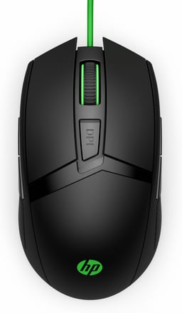 Mouse Gaming HP 300 Pavilion Alambrico, USB, 5000DPI, Negro/ Verde, 4PH30AA#ABL