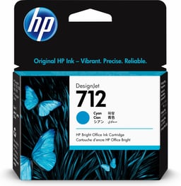 Cartucho de Tinta HP Designjet 712 Color Cyan 29ML, 3ED67A