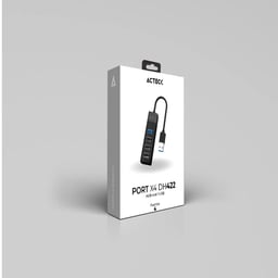HUB Port X4 DH422 4 En 1 Acteck AC-937061 Entrada USB A/1XUSB 3.0/3XUSB 2.0 /Color Negro