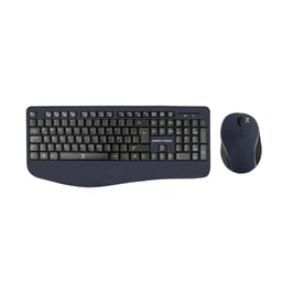 Kit Teclado Y Mouse Inalámbrico Perfect Choice PC-201236 / Black Round Negro / Ergonómico