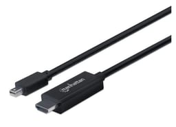 Cable Mini Displayport Macho a HDMI Macho Manhattan 153287 de 1.8Metros, color Negro