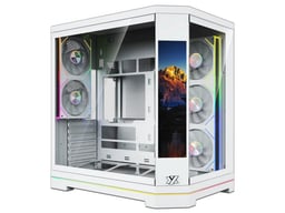 Gabinete XYZ Neutron X Pro/Media Torre/con Ventana/Sin Fuente/5 Ventiladores 120MM/USB 3.0/ARGB/Blanco/ATX/X-CS-NEUTRONX-P-W
