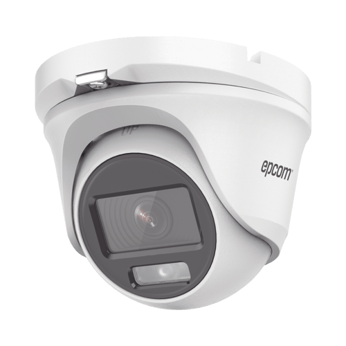 Camara Eyeball TURBOHD Epcom E8-TURBO-C/A ColorVu 2MP/ Microfono Integrado/ Imagen a Color 24/7/ Lente 2.8MM/ Metal/ Luz Blanca 20 MTS/ Exterior IP66 / TVI-AHD-CVI-CVBS / DWDR