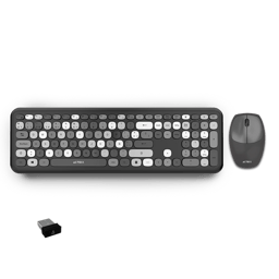 KIT Teclado y Mouse Inalambrico Acteck AC-935166 Creator Chic Colors MK475 1600DPI/ 2.4HZ/ USB/ Negro