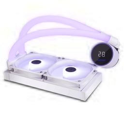 Enfriamiento Liquido Munfrost Moon River MFECRA1W / 2X 120MM / Intel Y AMD / Hasta 2400RPM / ARGB / Blanco